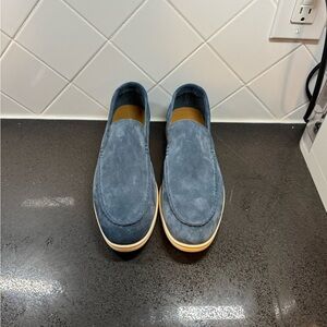 Loro Piana Slate Blue Men's Loafers